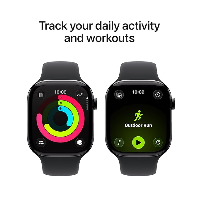 Smart Watch Series 11 GPS 46mm Jet Black Aluminium Case with Black Sport Band - S/M with 6 Month Warranty
